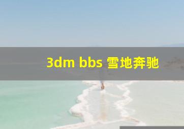 3dm bbs 雪地奔驰